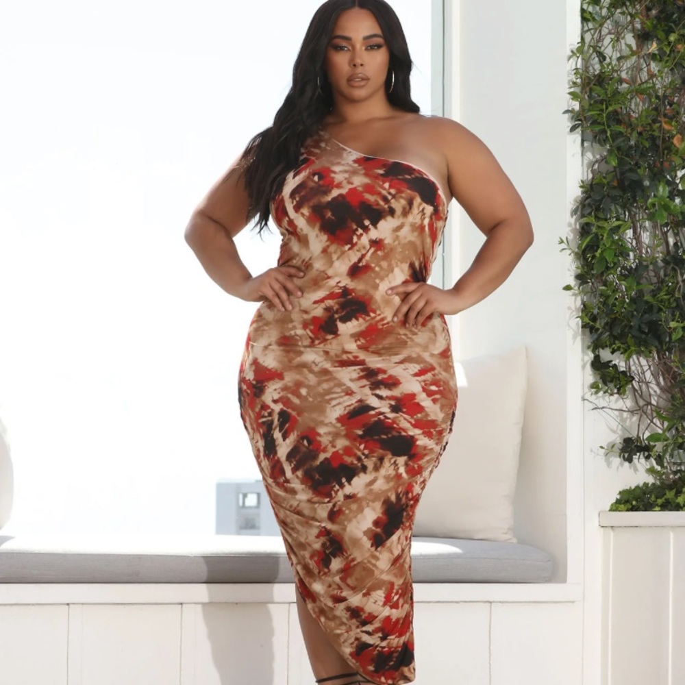 Ruched Midi Dress
